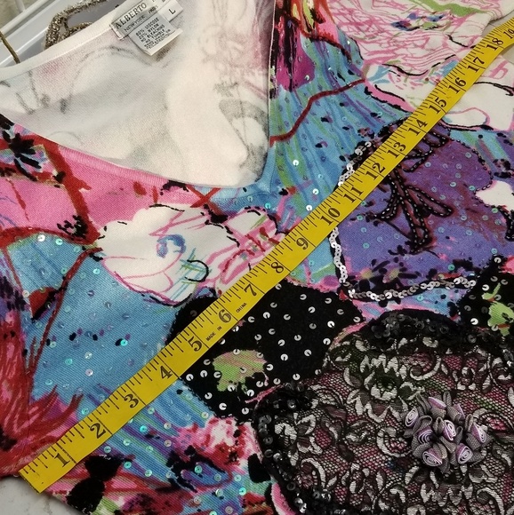 Alberto Makali Multicolor Beaded & Sequined Top - Picture 6 of 8